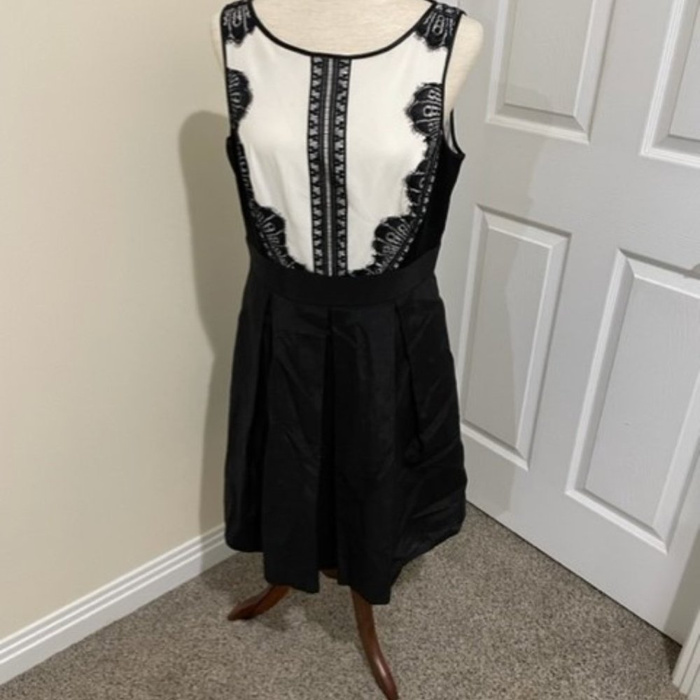 Lace Tuxedo Fit-And-Flare Dress